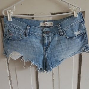 Hollister light wash denim shorts